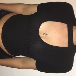 Black crop top